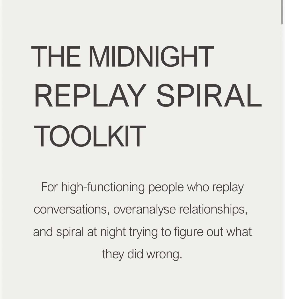 overthinking at night anxiety spiralling