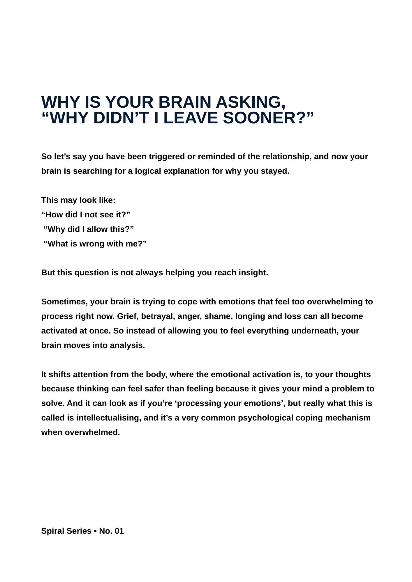 Why Didn't I Leave Sooner? | Spiral Kit No. 01 - Image 2
