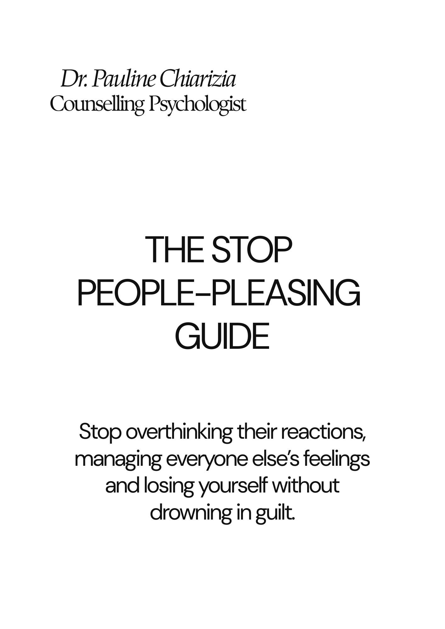 The Stop People-Pleasing Guide